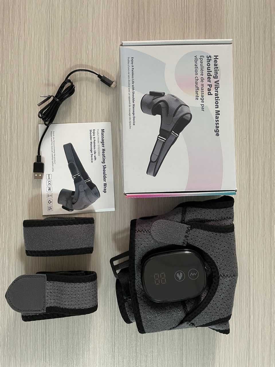 New Electric Heating Vibration Massage Heating Shoulder Pads Charging Shoulder And Neck Joints Warm Elderly Health Care Protective Gear