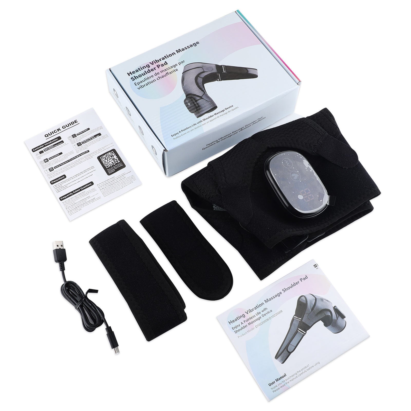 New Electric Heating Vibration Massage Heating Shoulder Pads Charging Shoulder And Neck Joints Warm Elderly Health Care Protective Gear