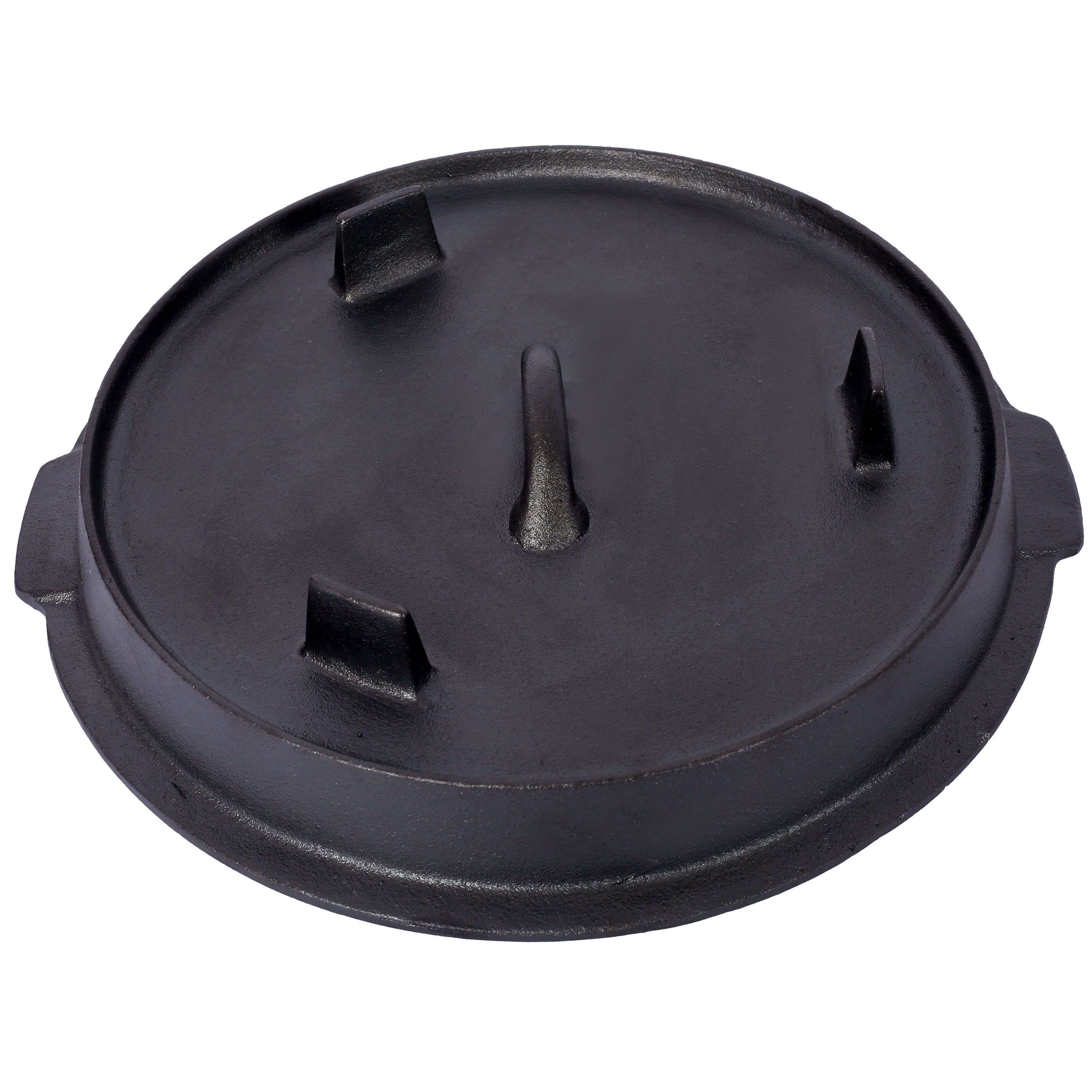 Cast Iron Dutch Oven with Lid, Outdoor Camping Deep Pot for Camping, Cooking, Barbecue and Leg Rest, 12 Quart