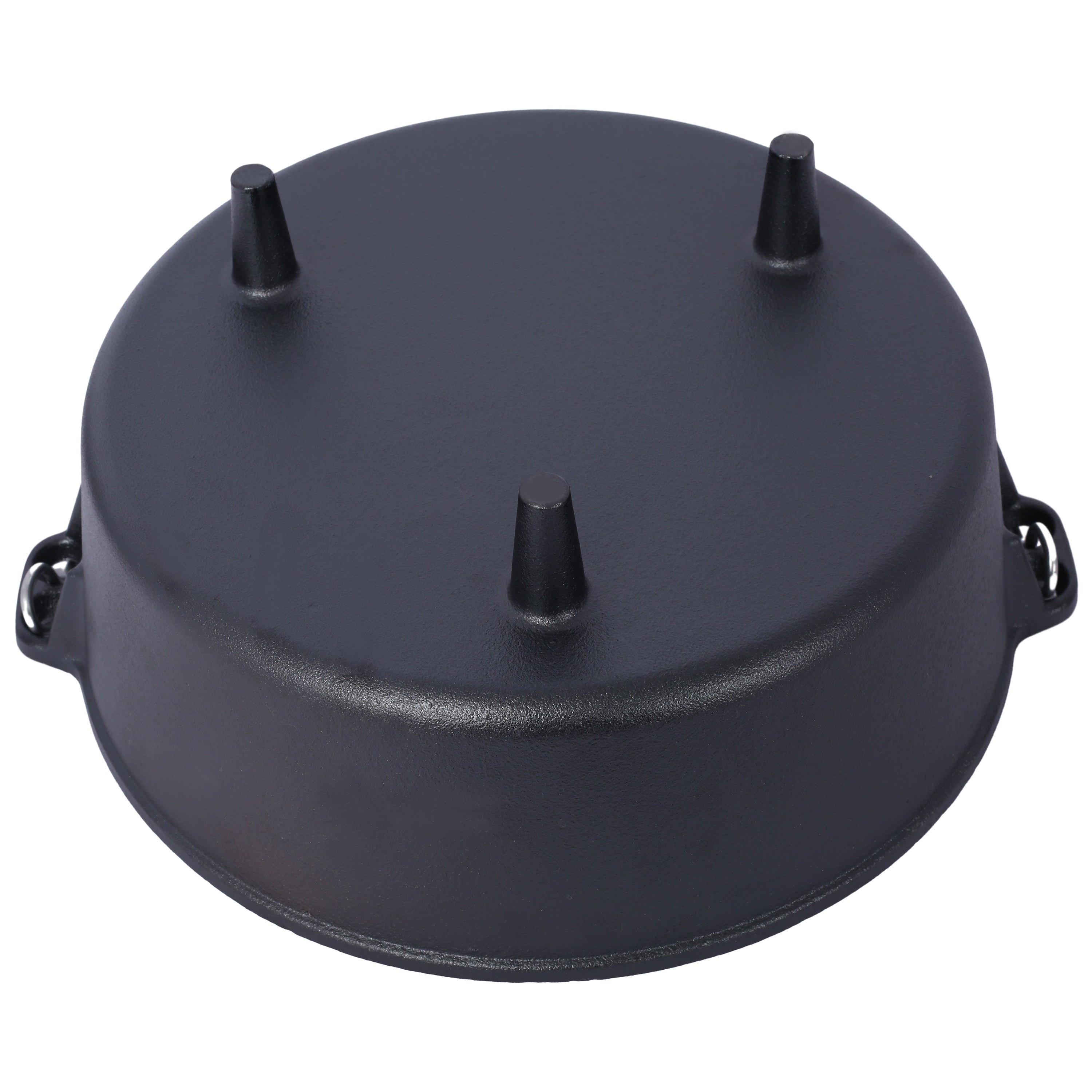 Cast Iron Dutch Oven with Lid, Outdoor Camping Deep Pot for Camping, Cooking, Barbecue and Leg Rest, 6 Quarts