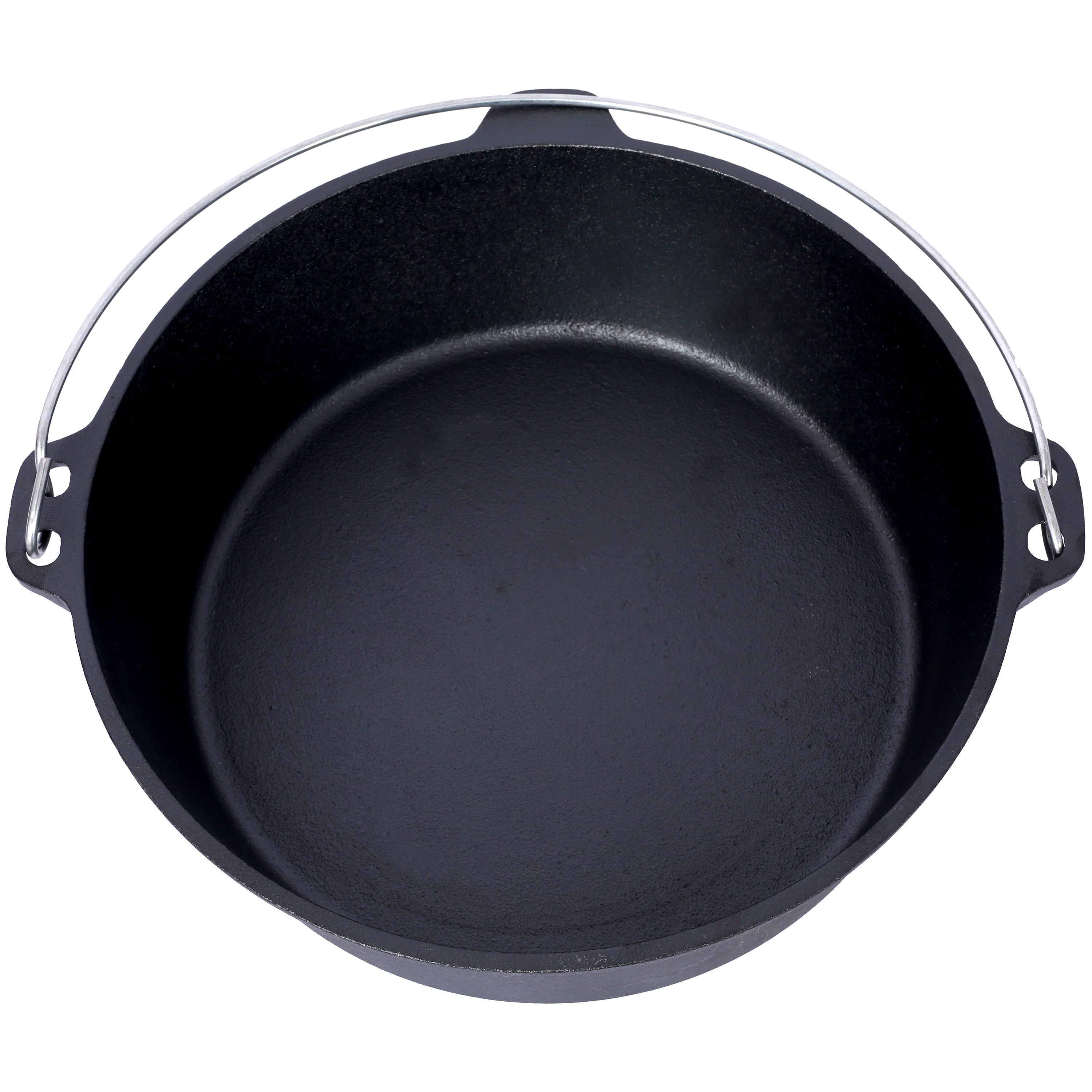 Cast Iron Dutch Oven with Lid, Outdoor Camping Deep Pot for Camping, Cooking, Barbecue and Leg Rest, 12 Quart