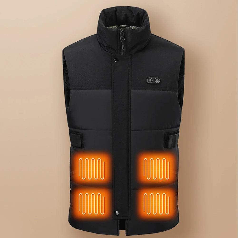 8 Areas USB Heated Vest Winter Heating Vest Electric Heating Thermal Warm Clothes for Men and Women Outdoor Skiing Hiking