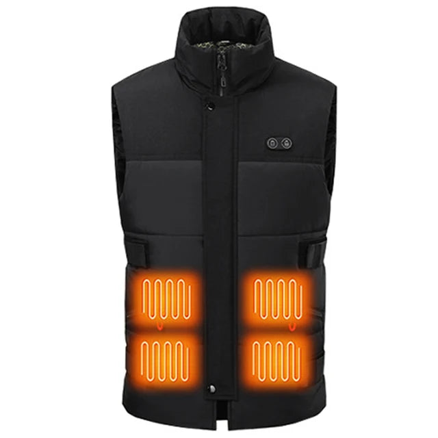 8 Areas USB Heated Vest Winter Heating Vest Electric Heating Thermal Warm Clothes for Men and Women Outdoor Skiing Hiking