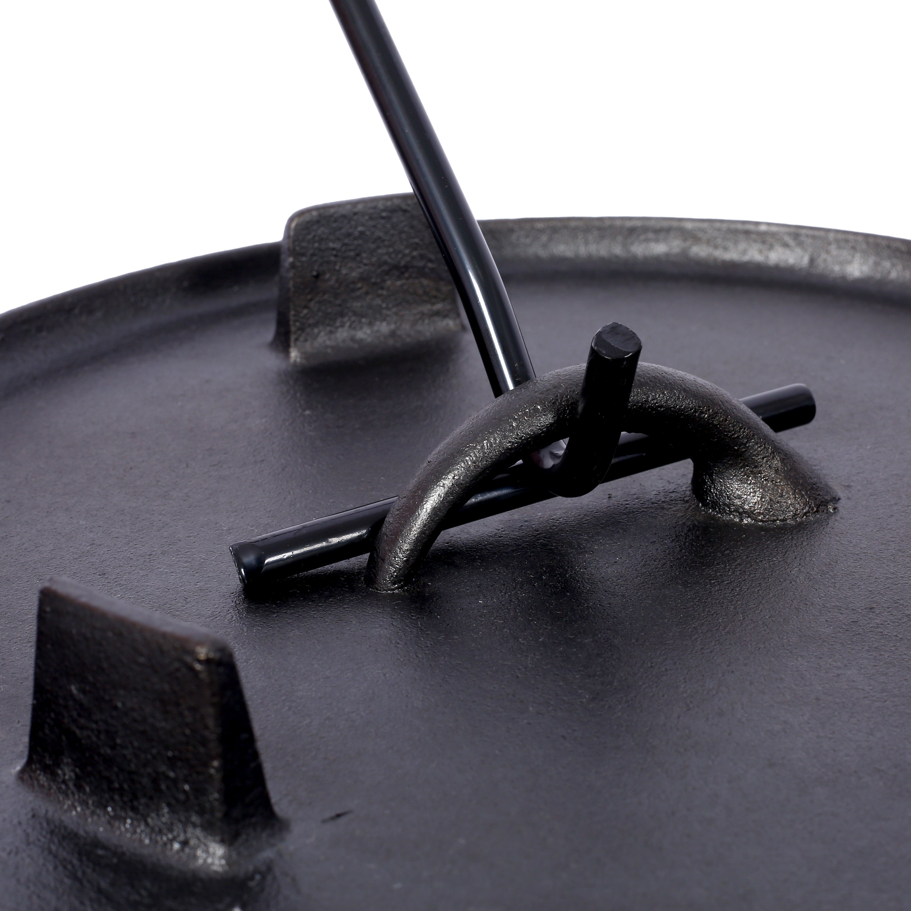 Cast Iron Dutch Oven with Lid, Outdoor Camping Deep Pot for Camping, Cooking, Barbecue and Leg Rest, 12 Quart